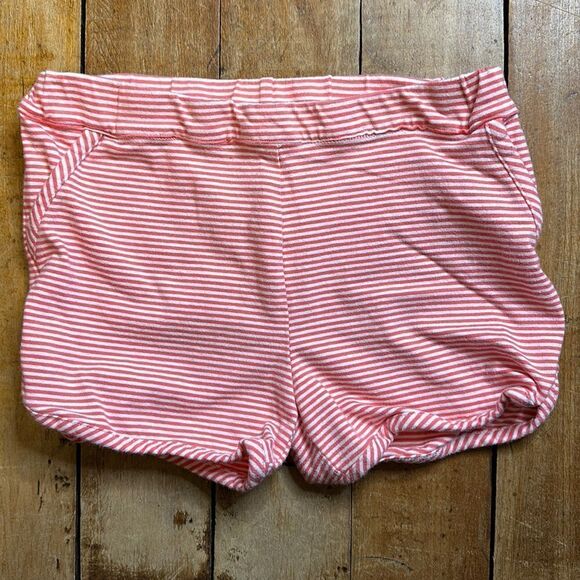 Pink White Striped Shorts Size 5 Cotton Shorts summer boho coastal - Picture 1 of 6